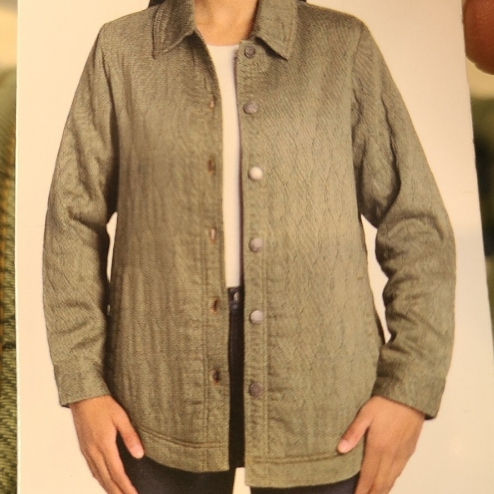 Jachs Girlfriend Size Small Woman’s Olive Green Quilted Jacket - Picture 7 of 13